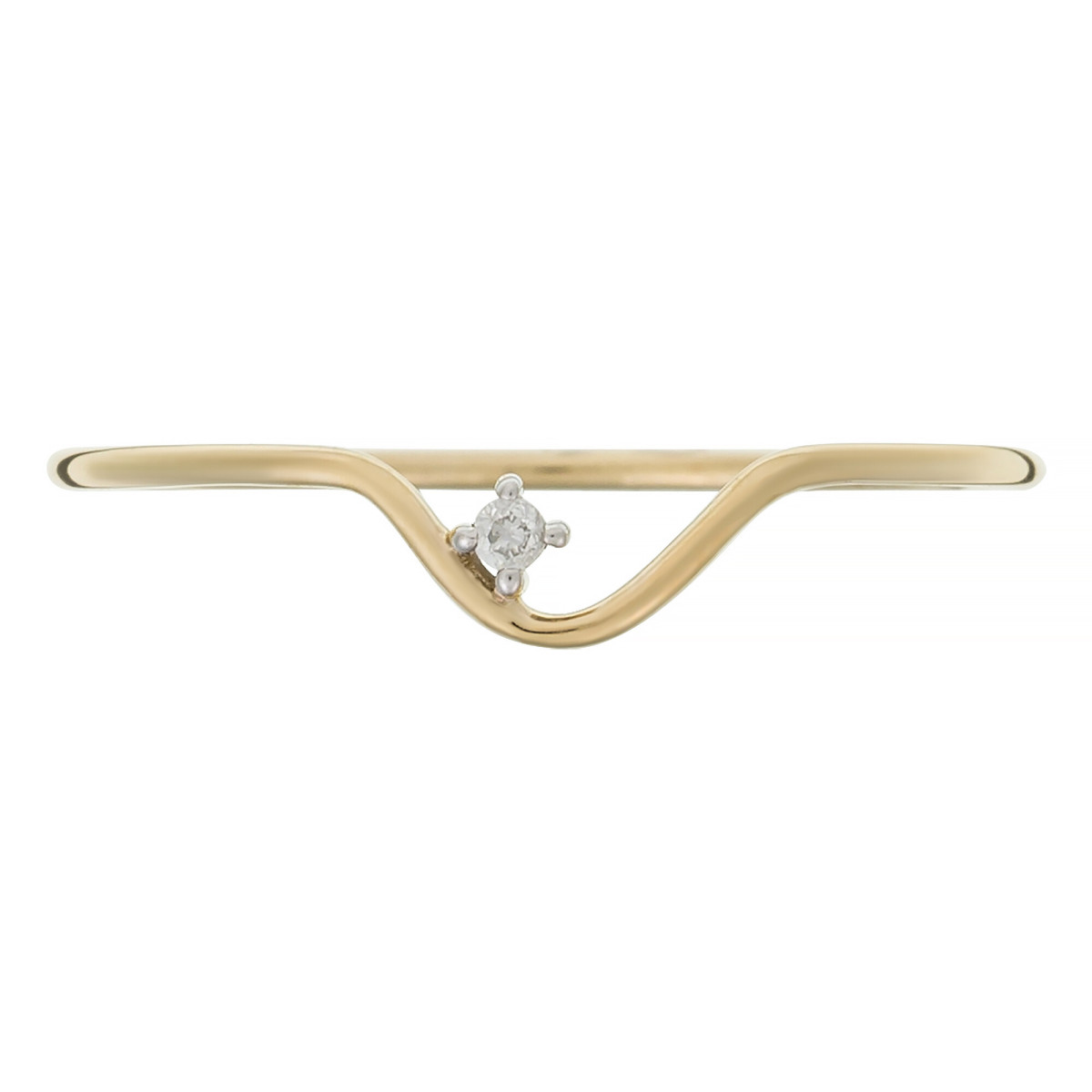 Bague Or Jaune et Diamant Bague "Destin Noble" Or jaune et Diamant