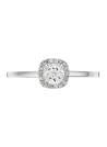 Bague Or Blanc Diamant et Topaze