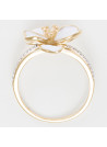 Bague Or Jaune Diamant et Email