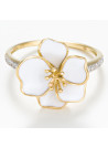 Bague Or Jaune Diamant et Email