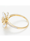 Bague Or Jaune Diamant et Email