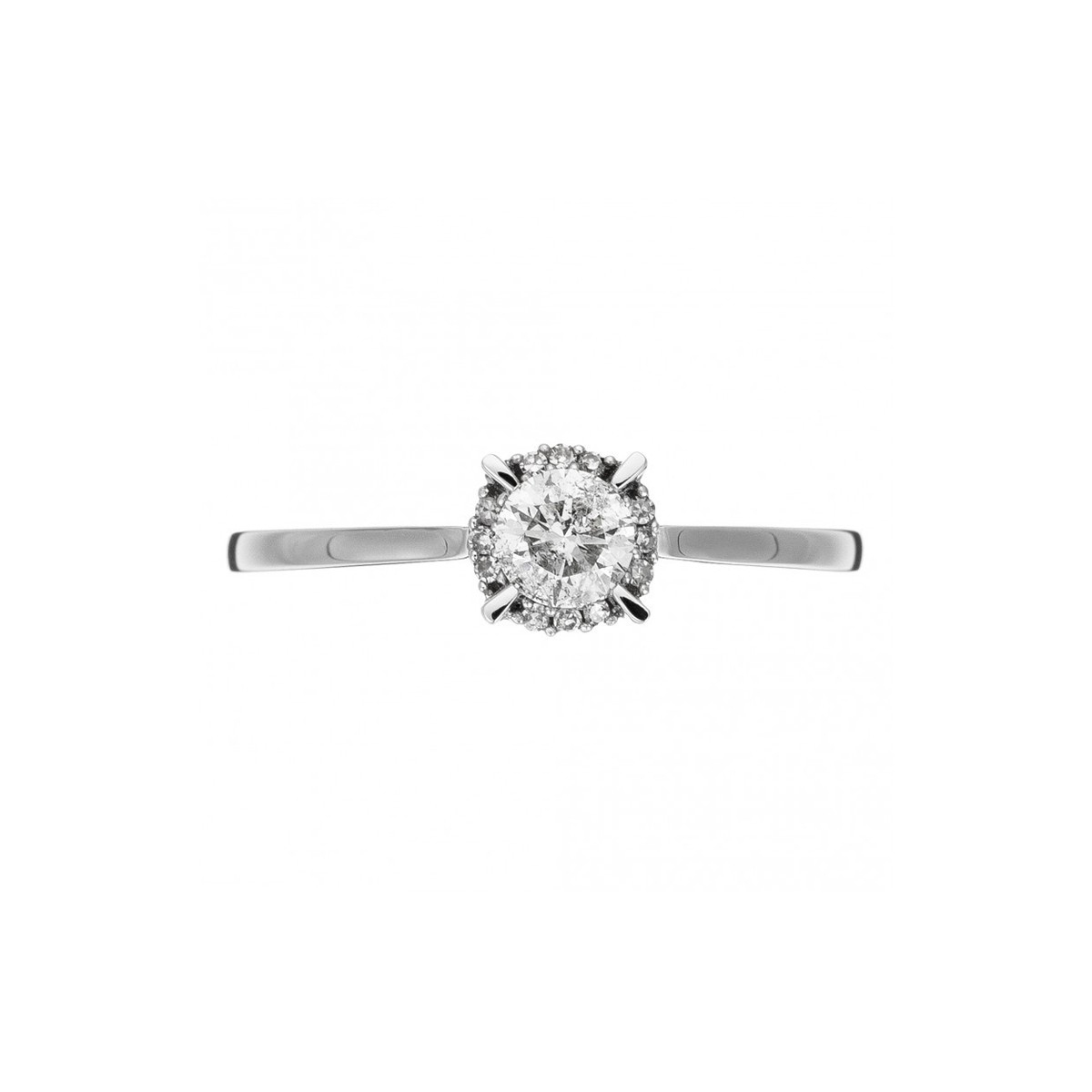 Bague "Amoureuse" Or blanc et Diamants 0.03ct