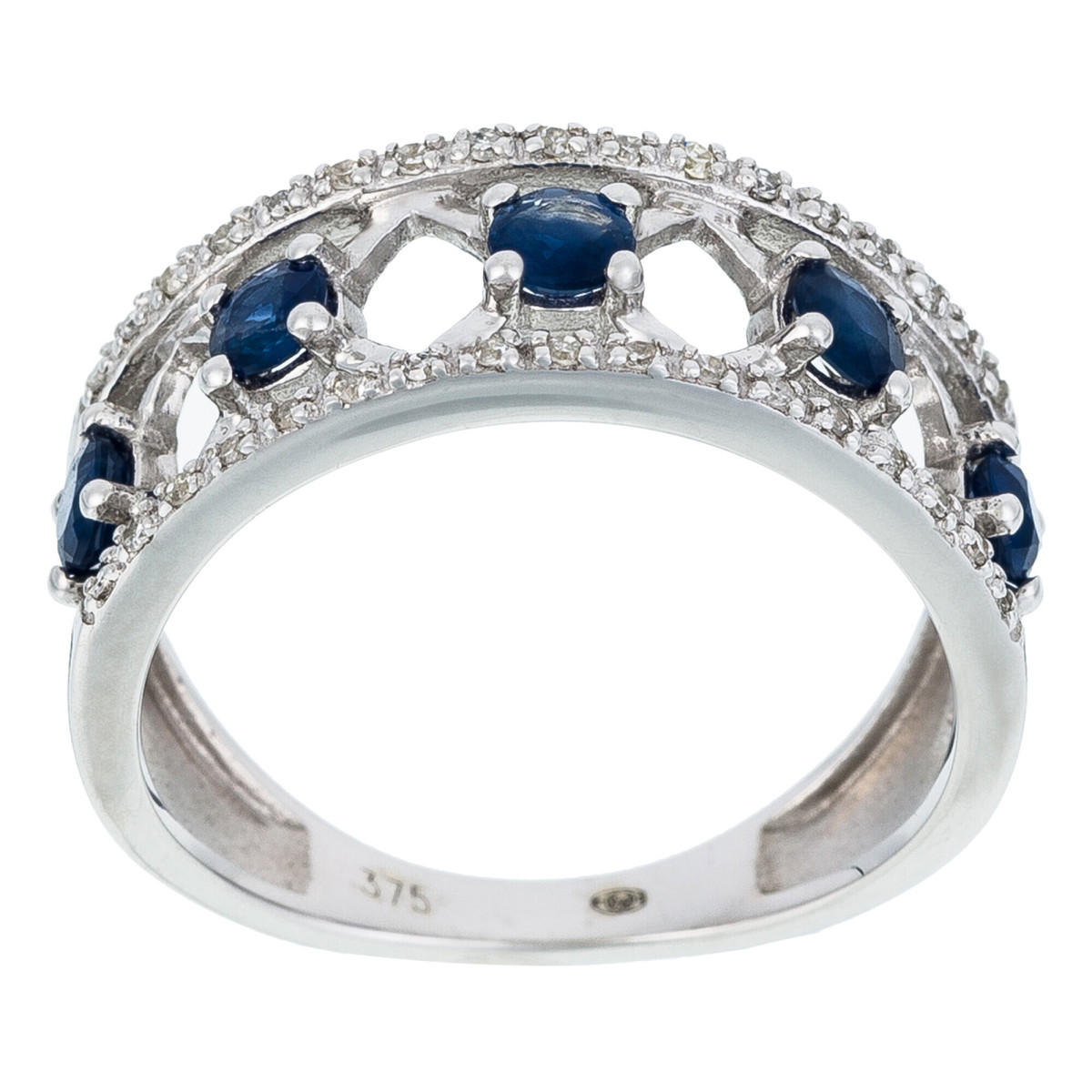 Bague "Florence Légendaire" Or blanc et Saphir
