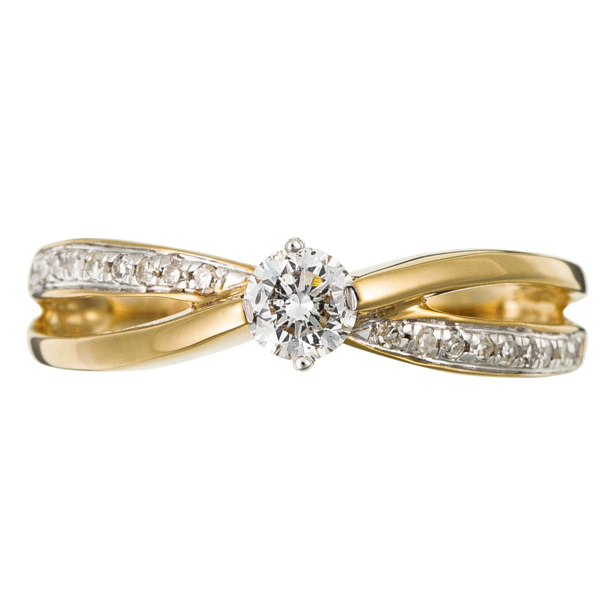 Bague "Affection Majestueuse" Or jaune et Diamant