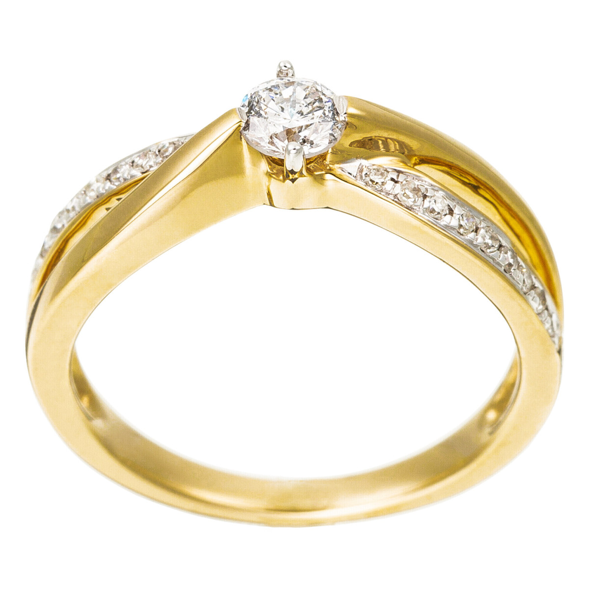 Bague "Affection Majestueuse" Or jaune et Diamant