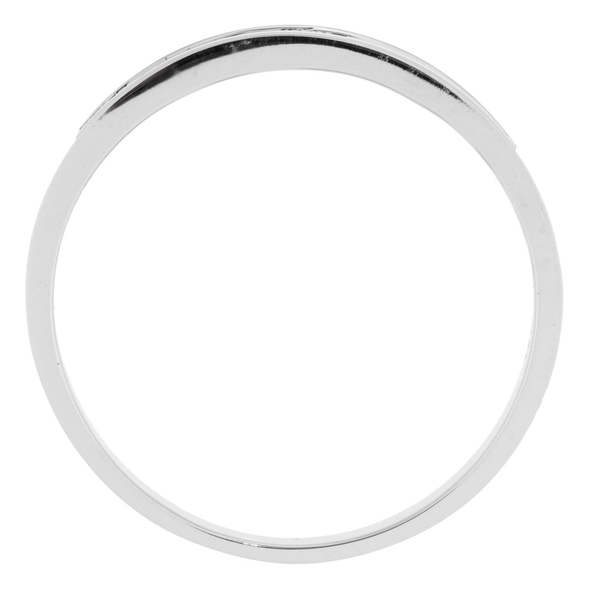 Bague Or Blanc et Diamant Bague Alliance "Baguette" Or blanc et Diamants