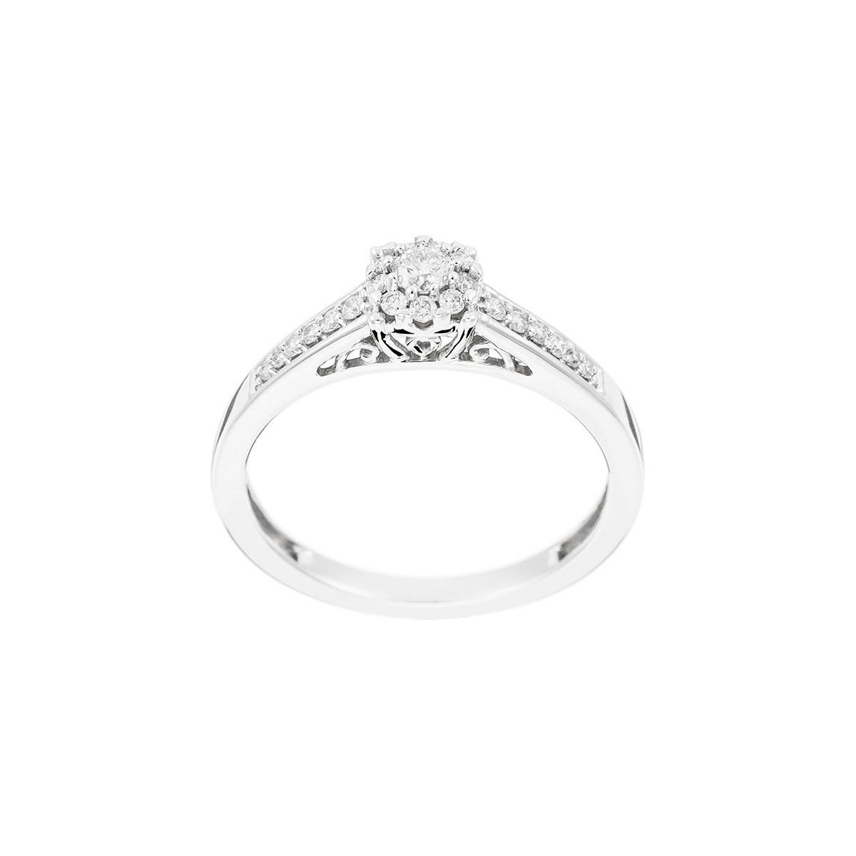 Bague Or Blanc et Diamant Bague Or Blanc et Diamants