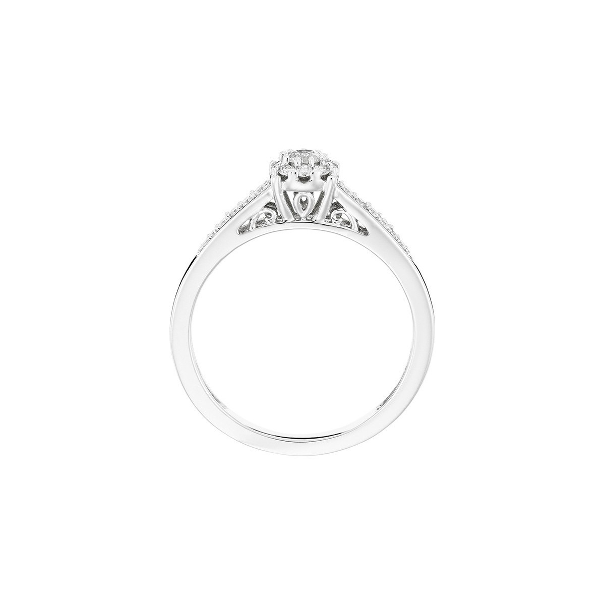 Bague Or Blanc et Diamant Bague Or Blanc et Diamants