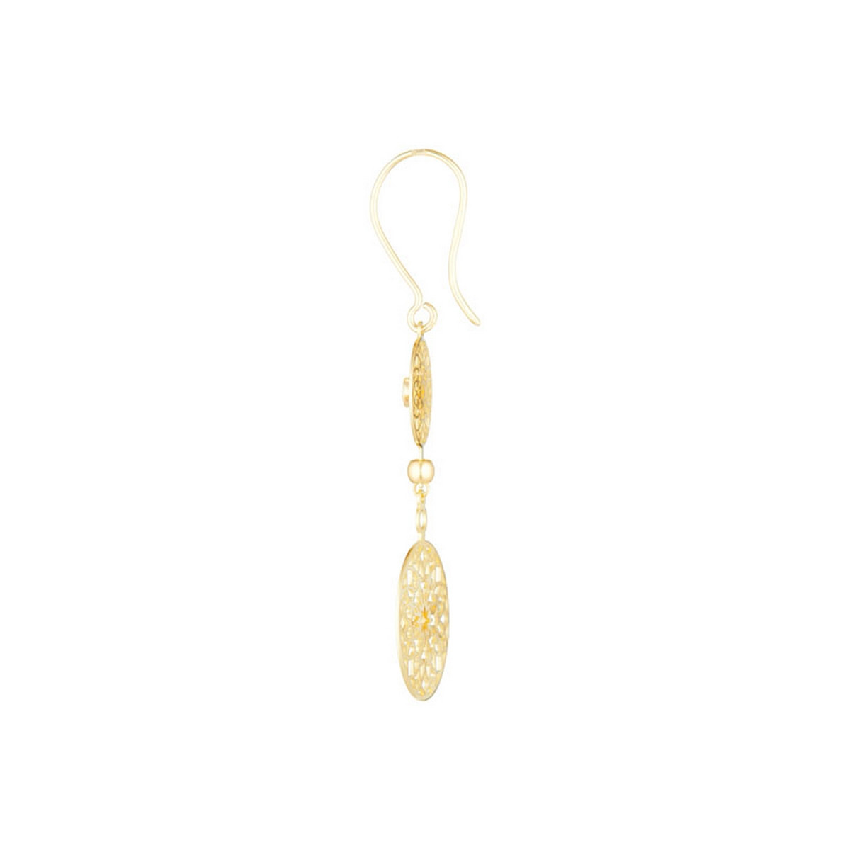 Boucles d'oreilles Or Jaune 375/1000 et zirconium Boucles d'oreilles "Sensible" Or jaune