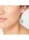 Boucles d'oreilles Or Jaune 375/1000 et zirconium