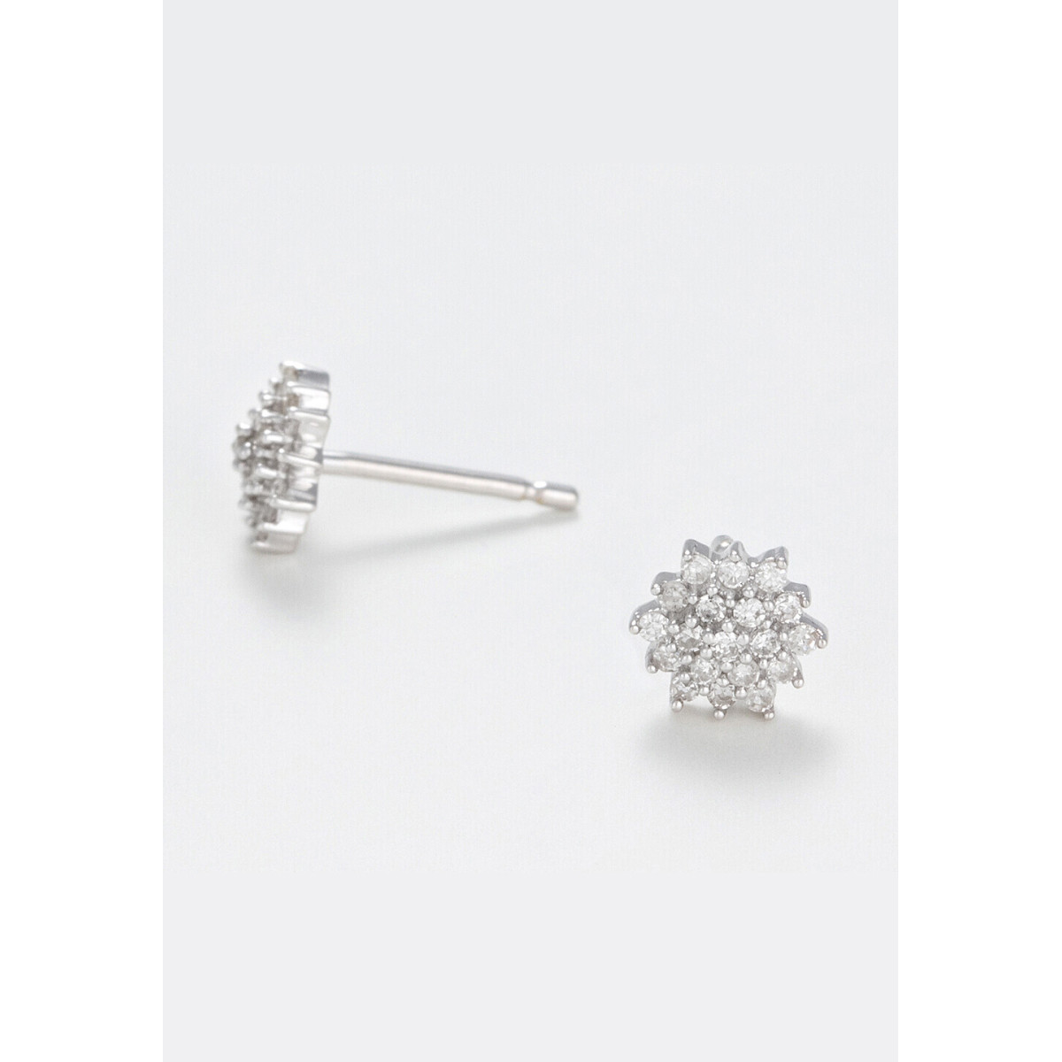 Boucles d'oreilles Or Blanc et Diamant Boucles d'oreilles "Fraîche" Or blanc et Diamant