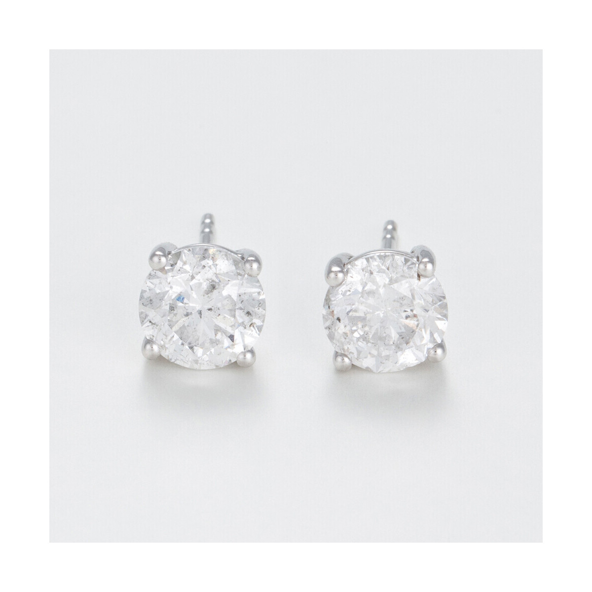 Boucles d'oreilles Or Blanc et Diamant Boucles d'oreilles "Athéna Lunaire" Or blanc et Diamant