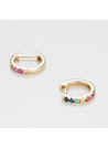 Boucles d'oreilles Or Jaune et Pierres précieuses
