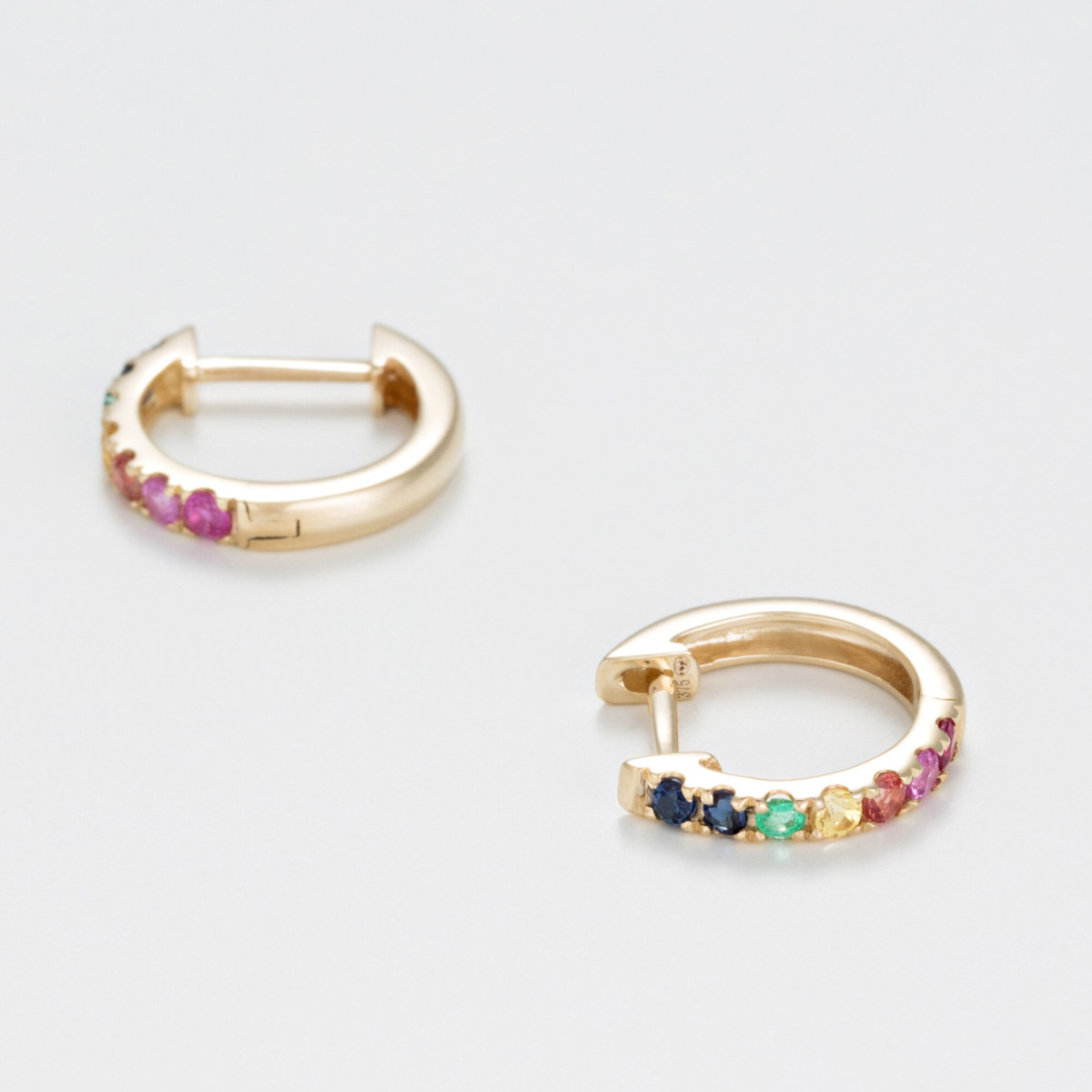 Boucles d'oreilles Or Jaune et Pierres précieuses Boucles d'oreilles "Mon Apaisante" Or jaune et Saphir