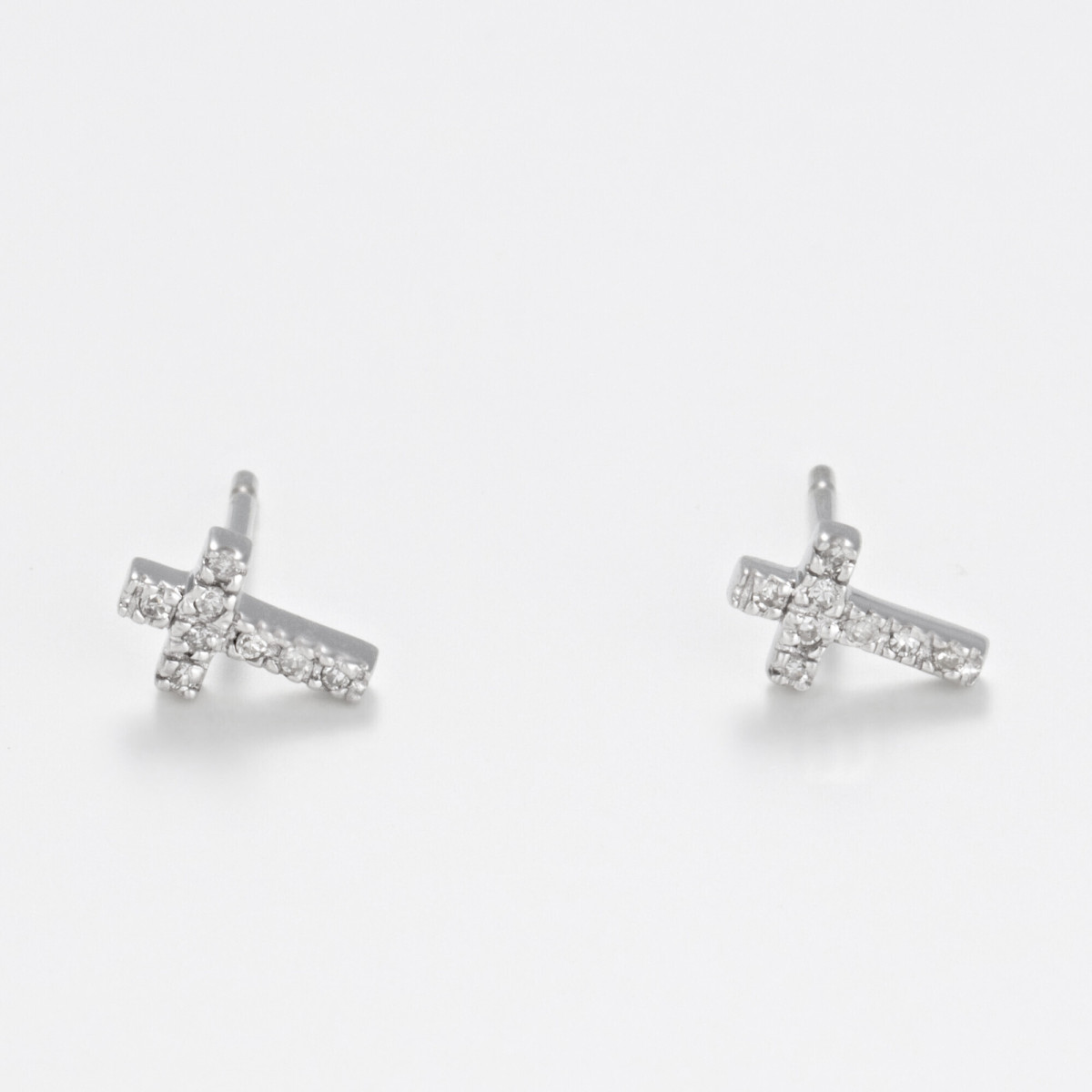 Boucles d'oreilles Or Blanc et Diamant