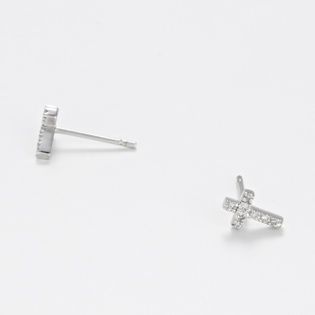Boucles d'oreilles Or Blanc et Diamant Boucles d'oreilles Or Blanc et Diamant