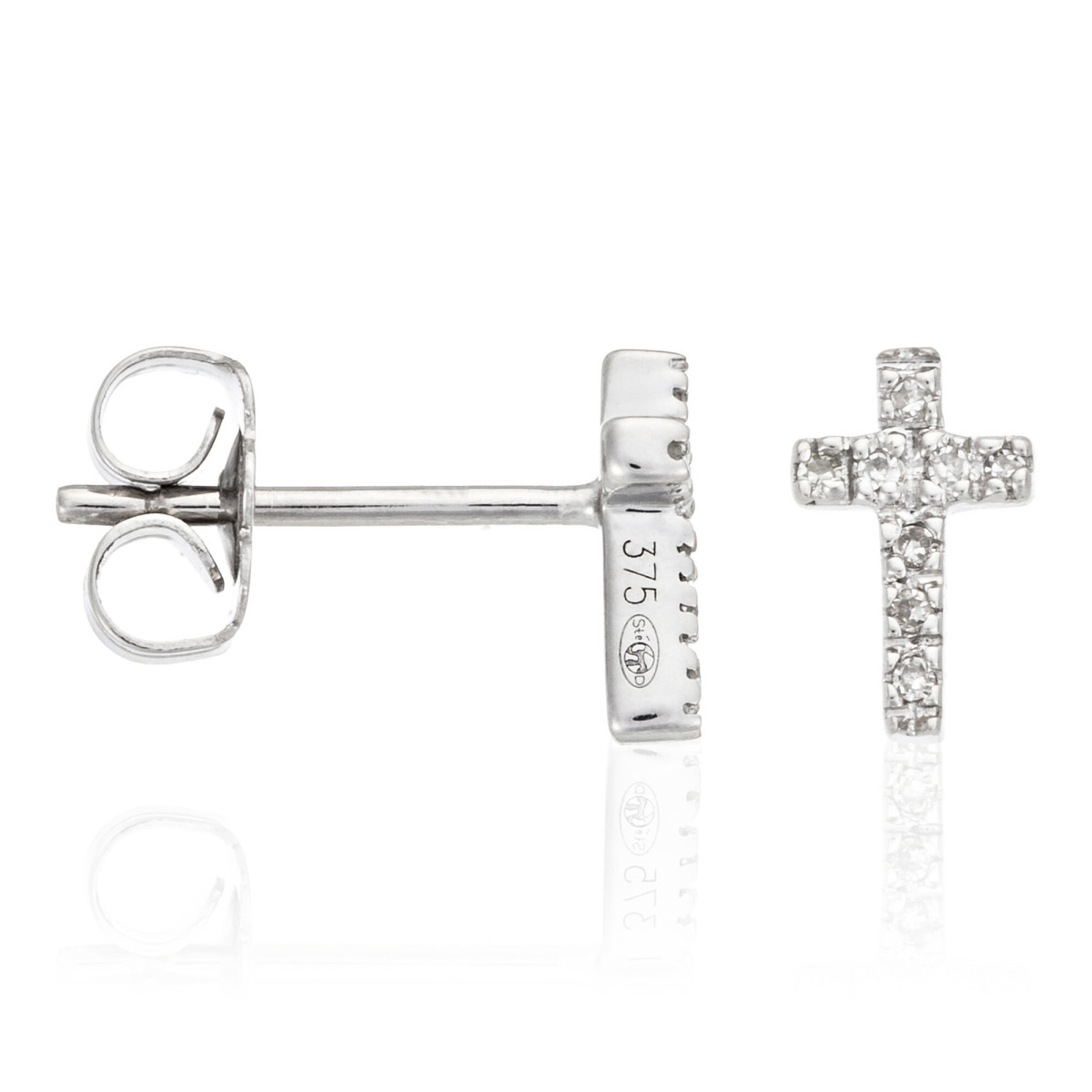 Boucles d'oreilles Or Blanc et Diamant