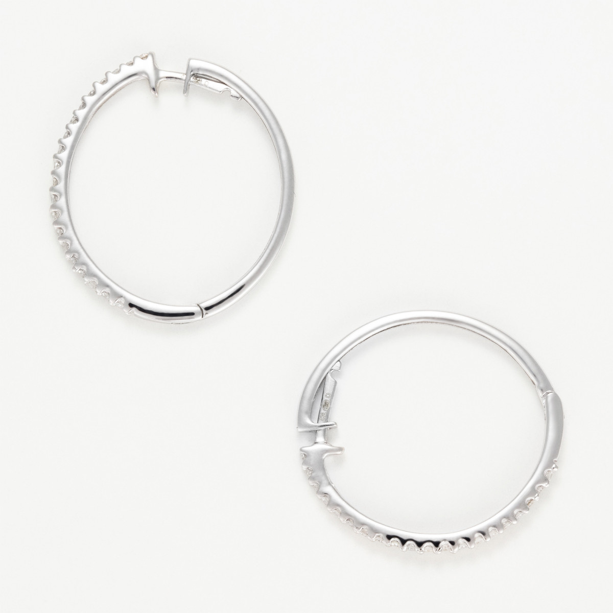 Boucles d'oreilles Or Blanc et Diamant Boucles d'oreilles "Lumineuse" Or blanc et Diamant