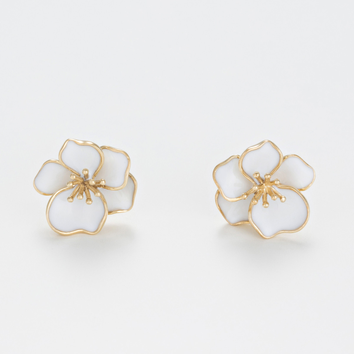Boucles d'oreilles Or Jaune et Email Boucles d'oreilles "Mythique" Or jaune et Email