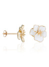 Boucles d'oreilles Or Jaune et Email