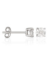 Boucles d'oreilles Or Blanc et Diamant 2 solitaires