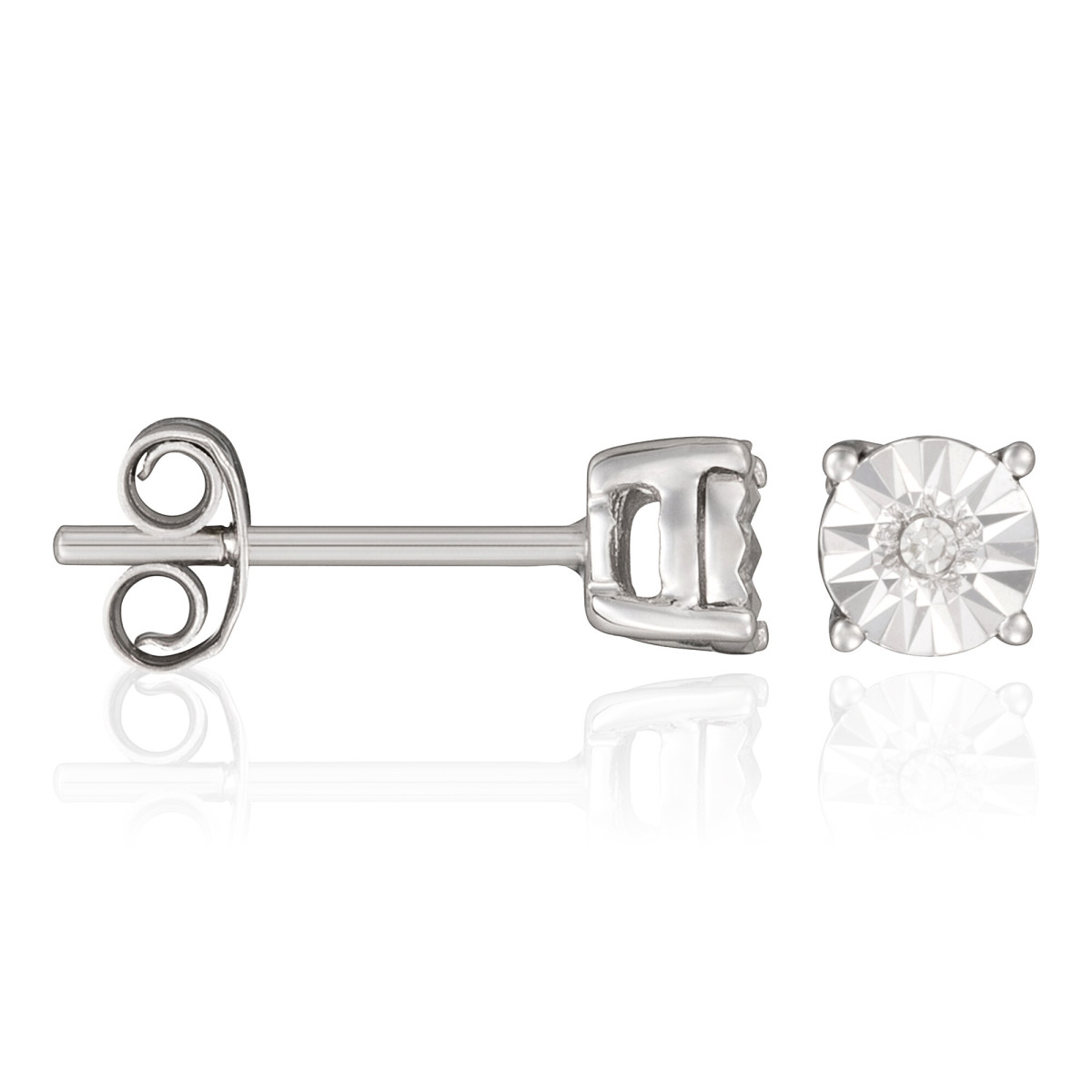 Boucles d'oreilles "Paris Brillant" Or blanc et Diamant