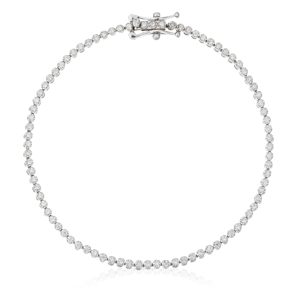 Bracelet Or Blanc et Diamant Bracelet Or Blanc et Diamant