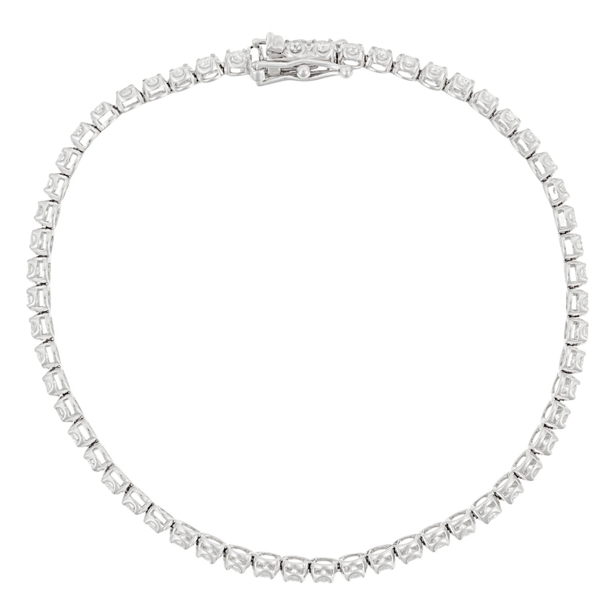 Bracelet Or Blanc et Diamant Bracelet rivière "Amour Gracieuse" 2 ct/57