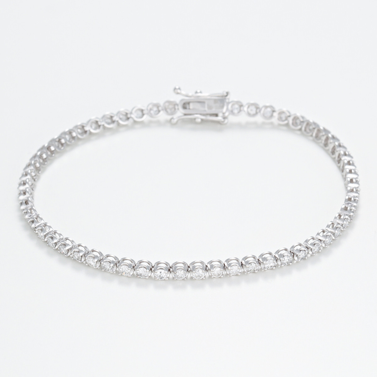 Bracelet Or Blanc et Diamant Bracelet rivière "Amour Gracieuse" 2 ct/57