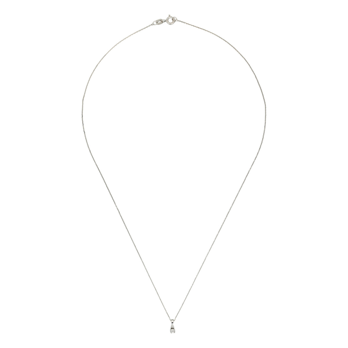 Pendentif Or Blanc et Diamant Pendentif Or Blanc et Diamant