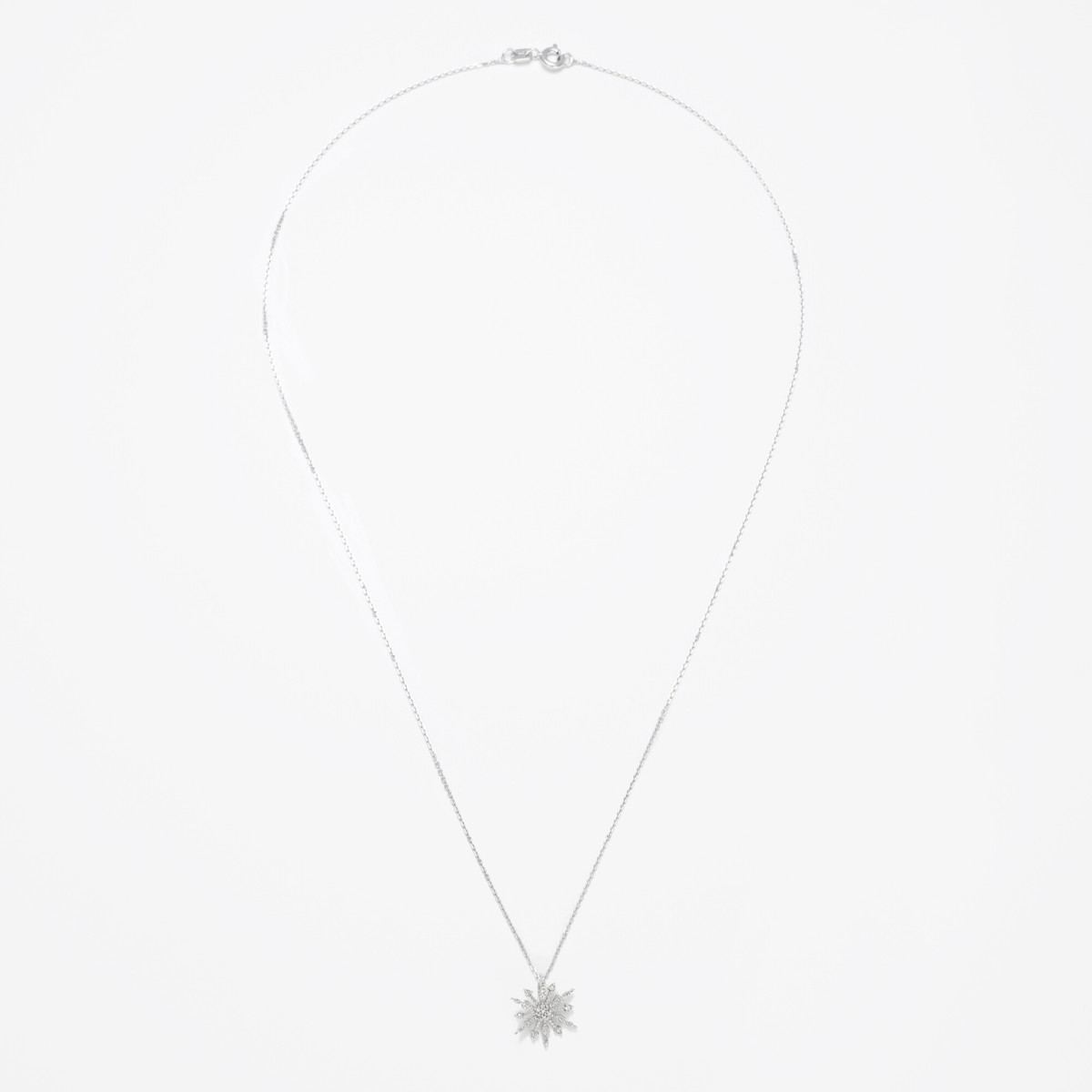 Pendentif Or Blanc et Diamant Pendentif "Divine Noble" Or blanc et Diamant