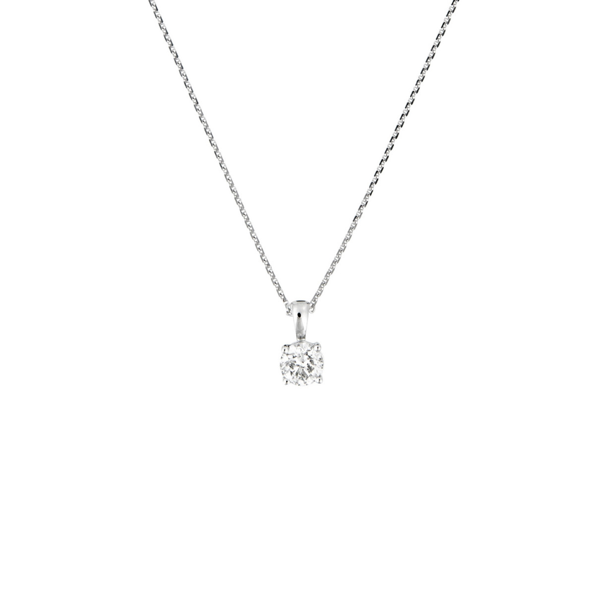 Pendentif Or Blanc et Diamant Pendentif "Attachement Sacré" Or blanc et Diamant