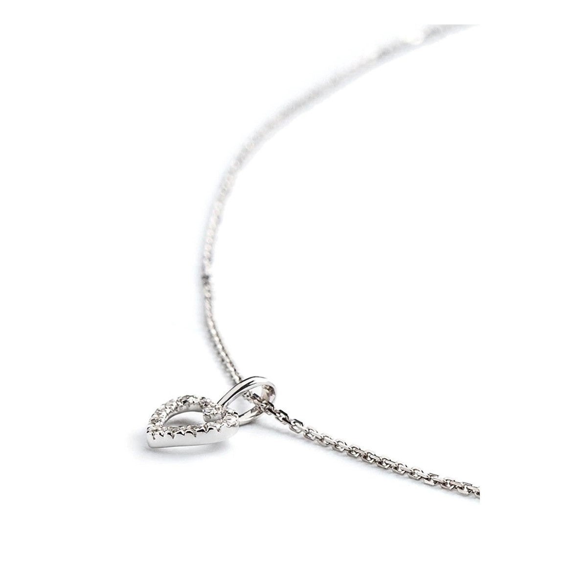 Pendentif Or Blanc et Diamant Pendentif "Mon Amoureux" Or blanc et Diamant