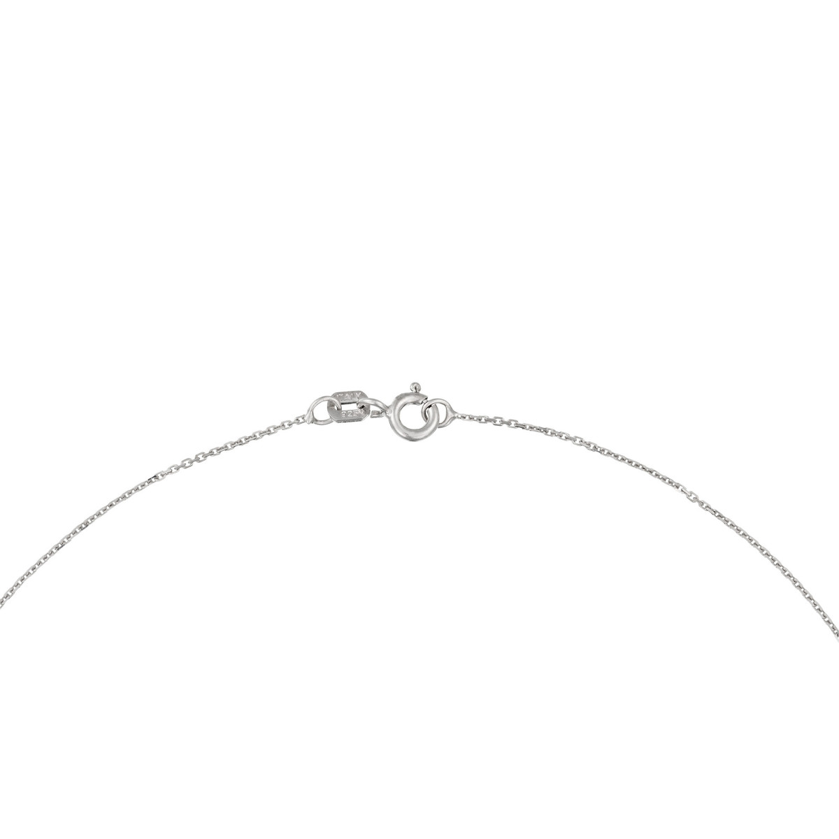 Pendentif Or Blanc Diamant et Topaze Pendentif Or Blanc Diamant et Topaze