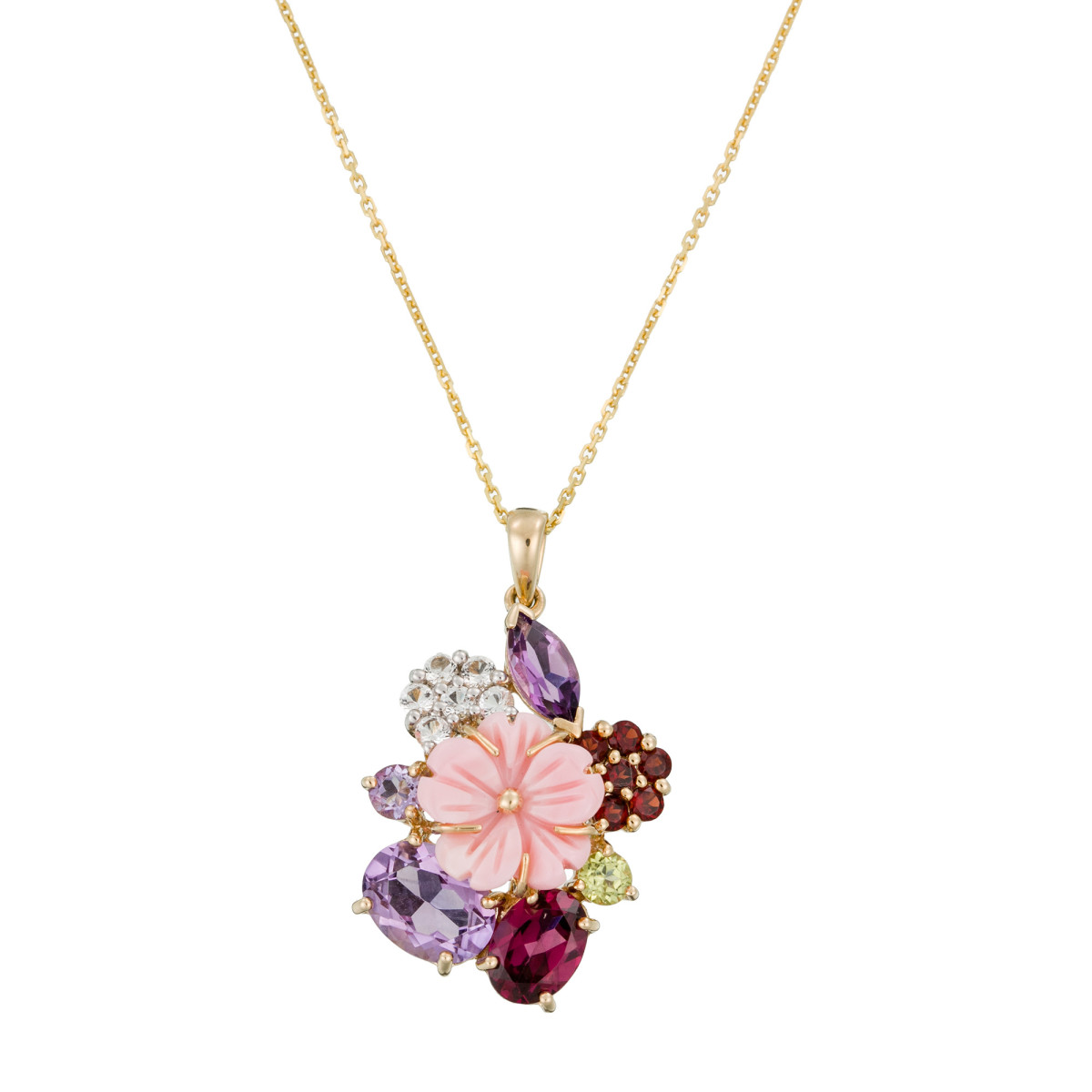 Pendentif Or Jaune et Pierres précieuses Pendentif Or Jaune et Pierres précieuses