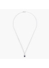 Pendentif Or Blanc Diamant et Saphir