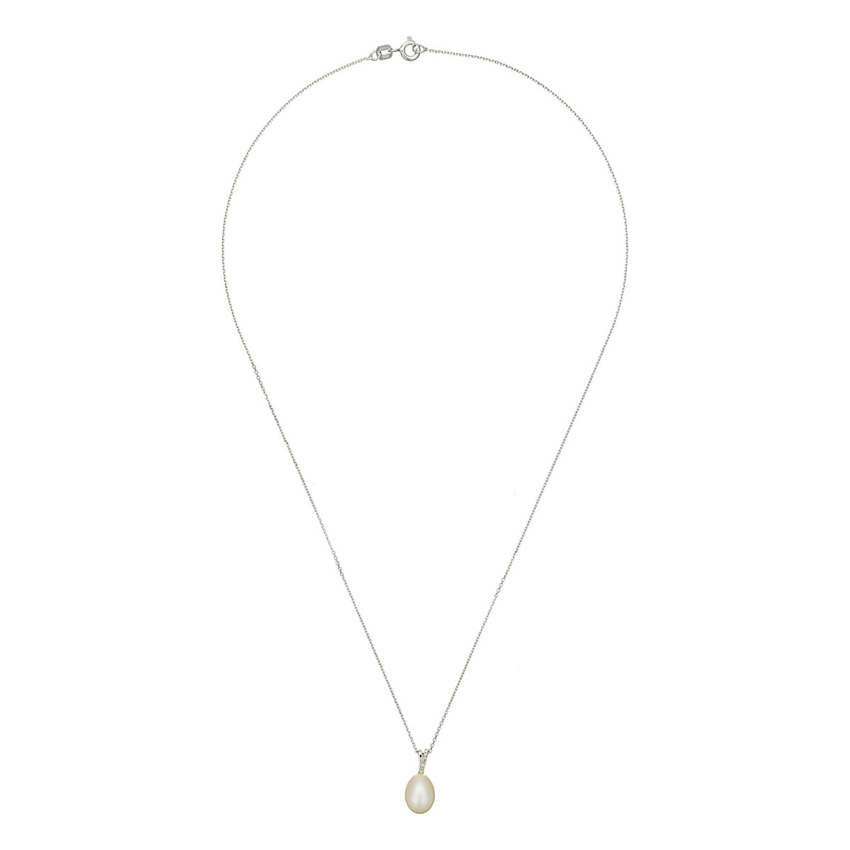 Pendentif Or Blanc Diamant et Perle Pendentif "Pégase Solaire" Or blanc et Perle