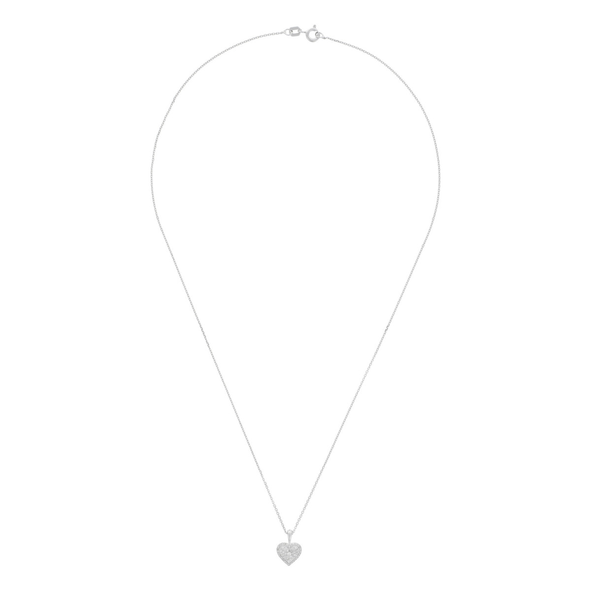 Pendentif Or Blanc et Diamant Pendentif "Ma Vaillante" Or blanc et Diamant