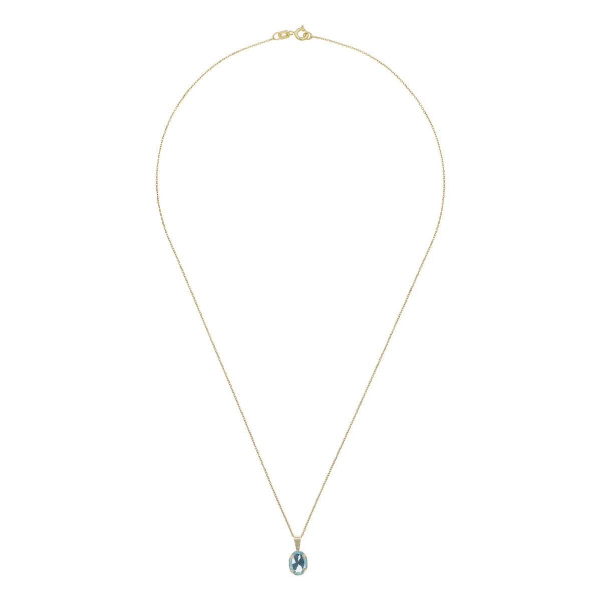 Pendentif Or Jaune 375/1000 et Pierre Fine Pendentif belle topaze 1,51ct/1 "Pétunia"