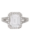 Bague Or Blanc 375/1000 et Zirconium