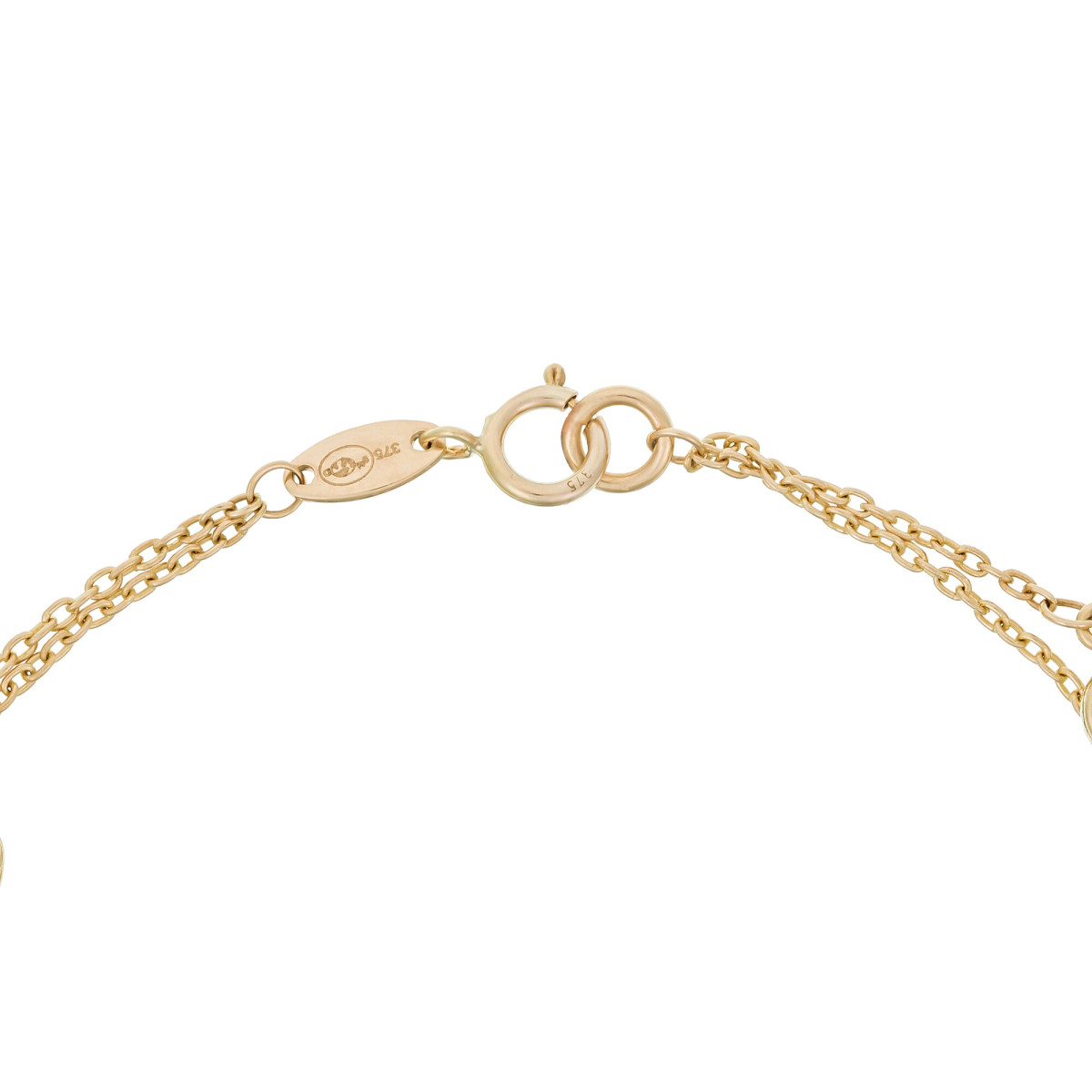 Bracelet Or Jaune 375/1000 et Pierres Fines Bracelet "Lierre" Or jaune