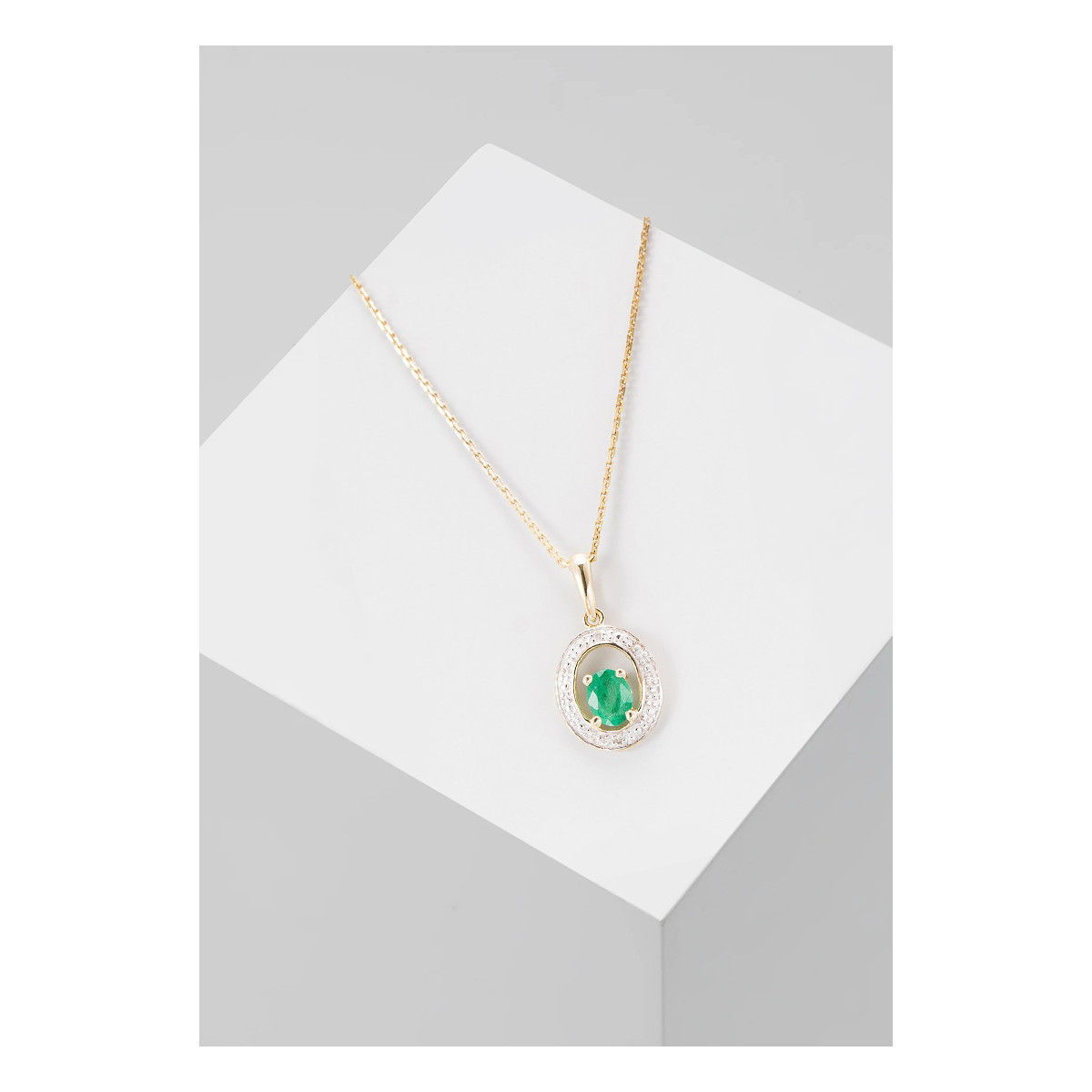 Pendentif Or Jaune Diamant et Emeraude Pendentif "Camila" Or jaune et Grenat