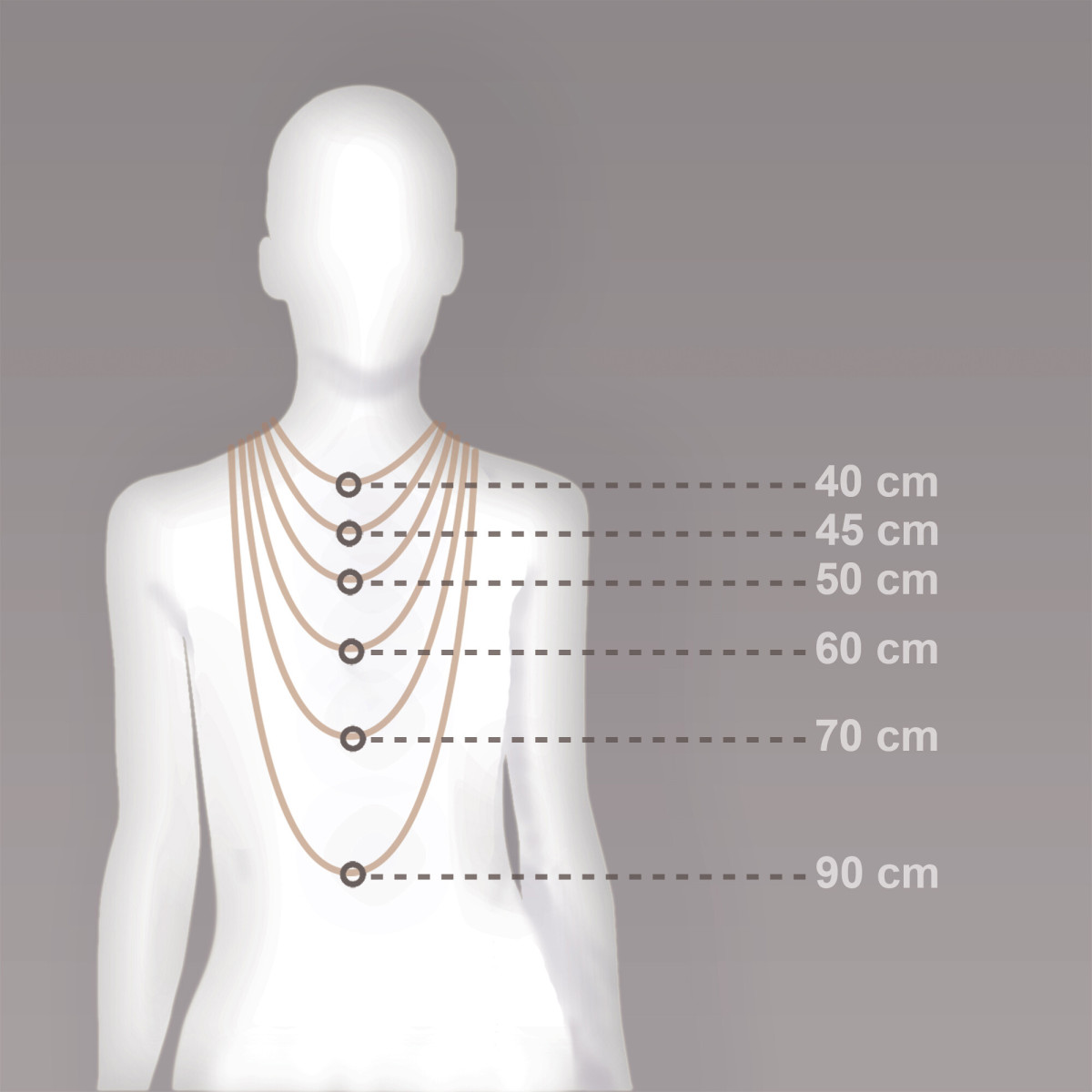 Chaine Or Blanc 375/1000 Chaine en Or Blanc 375/1000 43cm"Écorce"