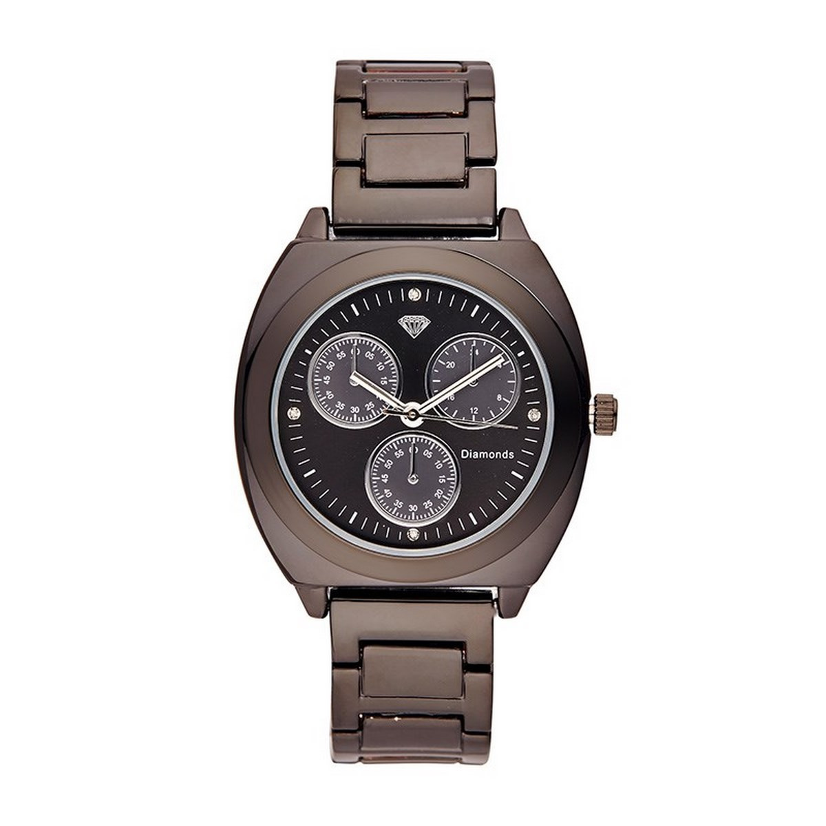 Montre Femme Lily Diamants 0,012 carats - Cadran noir Bracelet métal noir Montre Femme Lily Diamants 0,012 carats - Cadran noir Bracelet métal noir