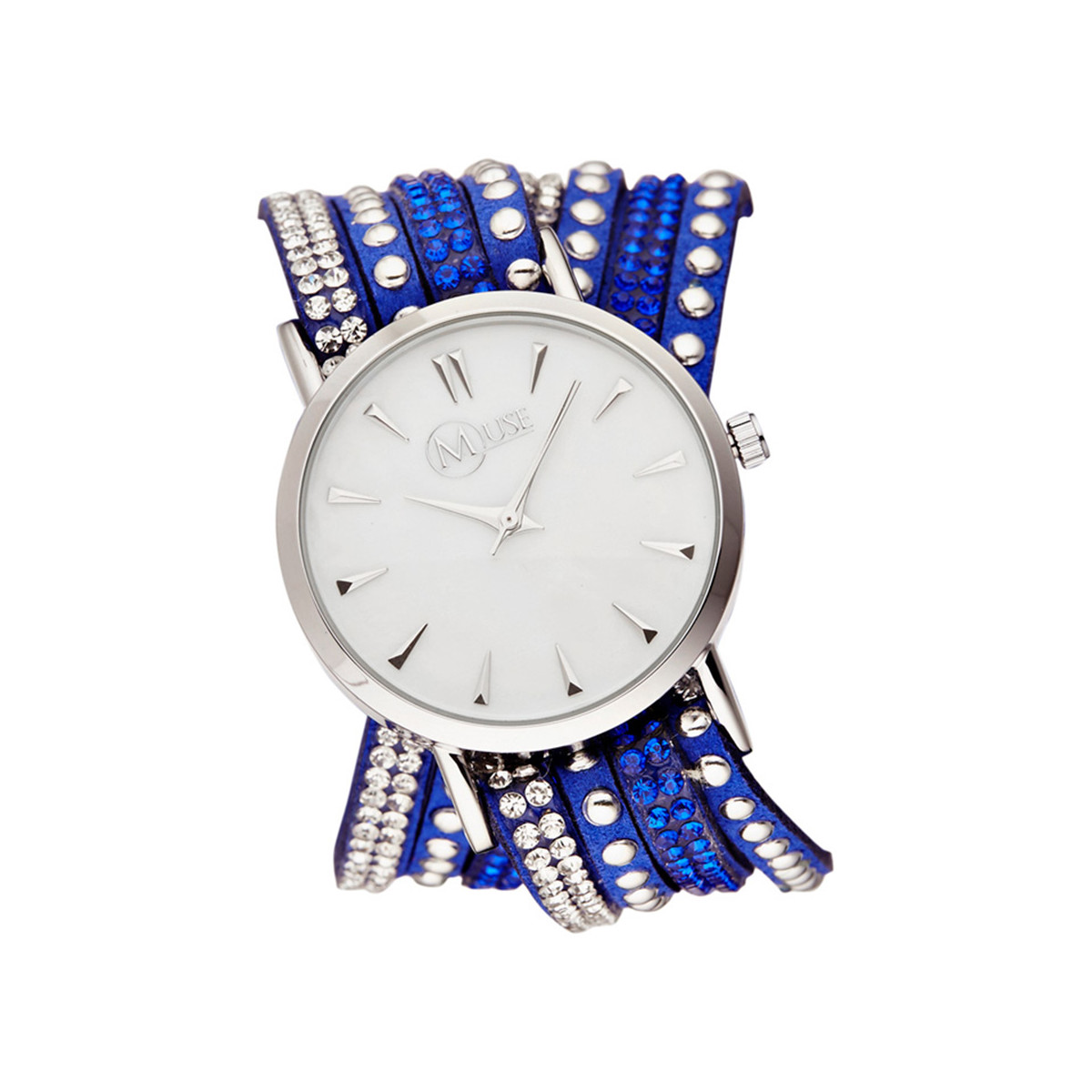 Muse - Montre Femme argenté "L'Opus" - bracelet bleu