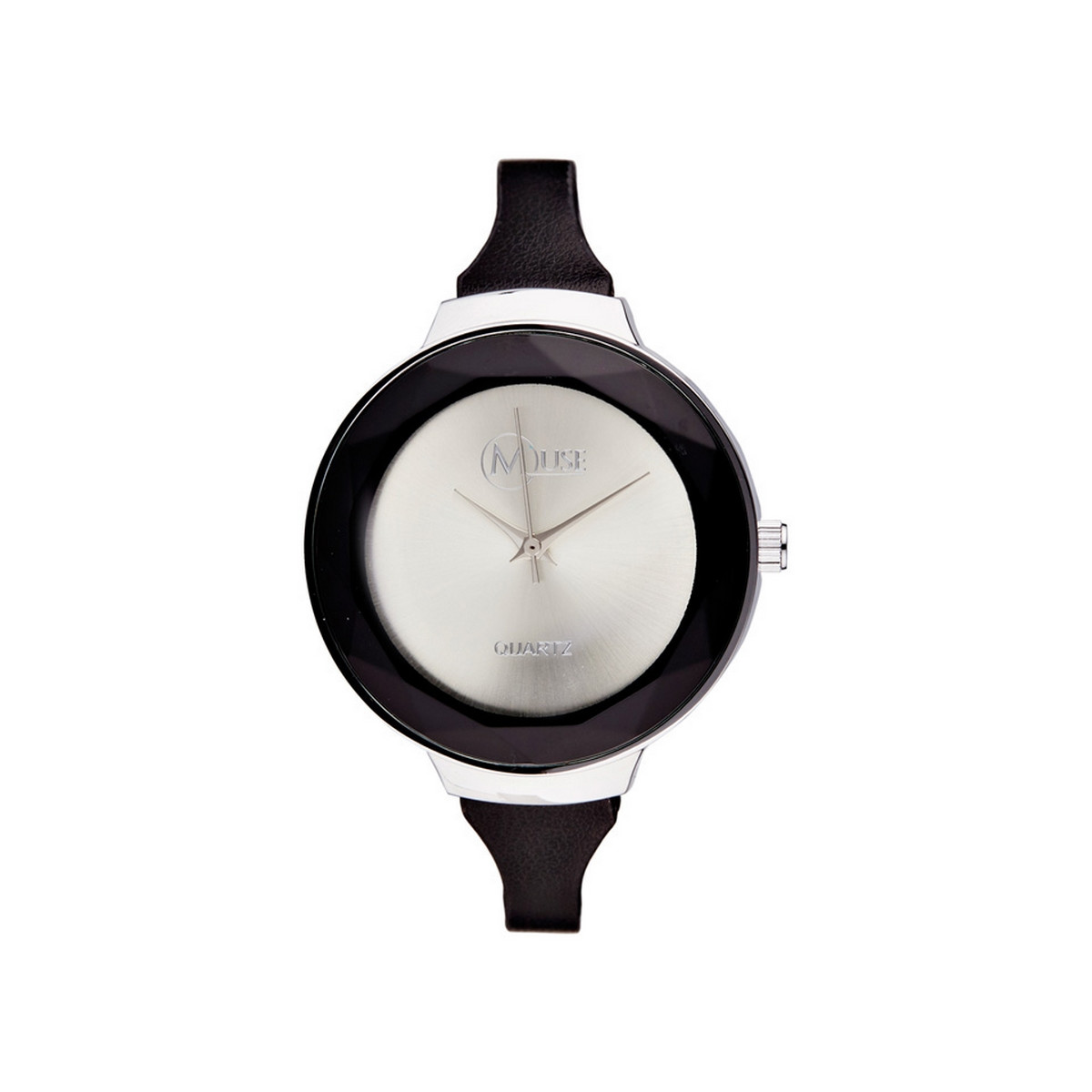 montre noire femme