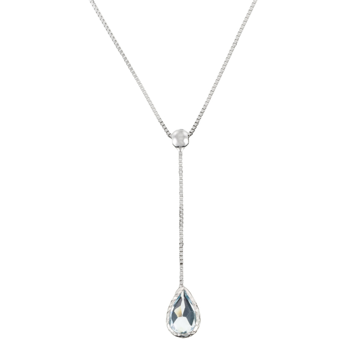Collier Or Blanc et Topaze Collier "Nébuleuse" Or blanc