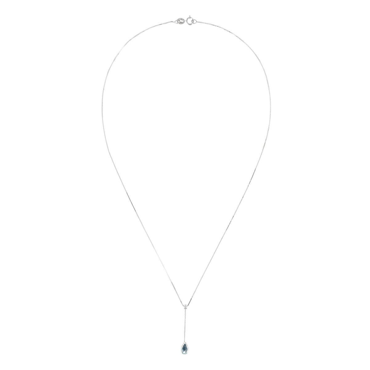 Collier Or Blanc et Topaze Collier "Nébuleuse" Or blanc