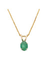 Pendentif Or Jaune et Emeraude verte