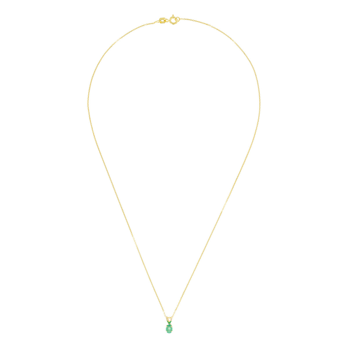 Pendentif Or Jaune et Emeraude Pendentif "Ondin" Or jaune